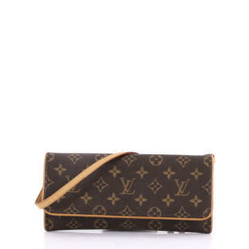 Louis Vuitton Twin Handbag Monogram Canvas GM Brown