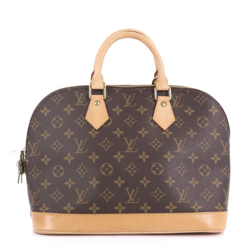Louis Vuitton Vintage Alma Handbag Monogram Canvas PM Brown