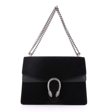 Gucci Dionysus Handbag Suede Medium Black
