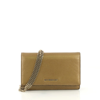 Givenchy Pandora Chain Wallet Leather Gold