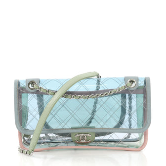 Chanel Coco Splash Flap Bag Quilted PVC With Lambskin Medium Multi