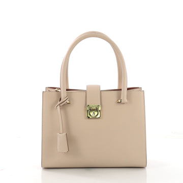 Salvatore Ferragamo Marlene Tote Leather Small Neutral