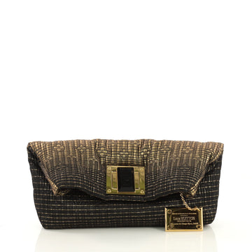 Louis Vuitton Altair Clutch Monogram Jacquard Textile Black