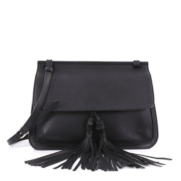 Gucci Bamboo Daily Flap Bag Leather Black 4041401