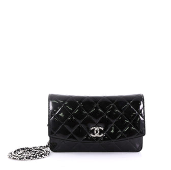 Chanel Brilliant Wallet on Chain Quilted Patent Black