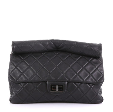 Chanel Reissue Roll Clutch Quilted Lambskin Jumbo Black 40419109