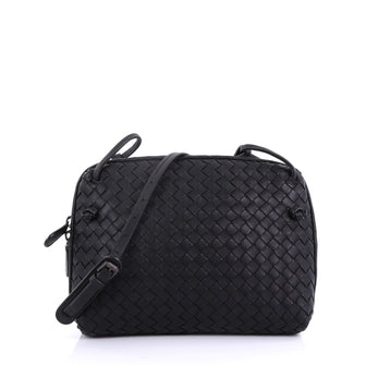 Bottega Veneta Crossbody Intrecciato Nappa Small Black