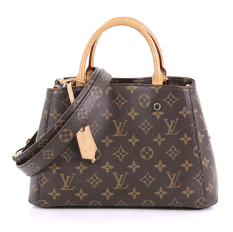 Louis Vuitton Montaigne Handbag Monogram Canvas BB Brown