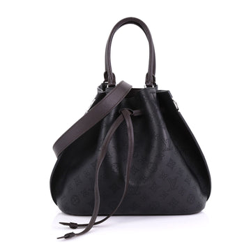 Louis Vuitton Girolata Handbag Mahina Leather Black