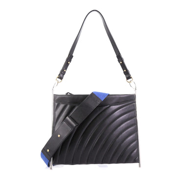 Chloe Roy Clutch Quilted Leather Medium Black
