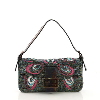 Fendi Baguette Beaded Green