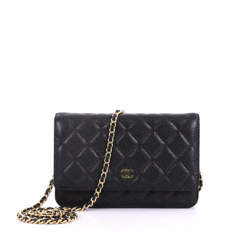 Chanel Wallet on Chain Quilted Caviar Black