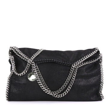 Stella McCartney Falabella Fold Over Bag Shaggy Deer Black 4041957