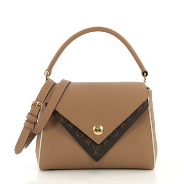 Louis Vuitton Double V Handbag Calfskin and Monogram Canvas