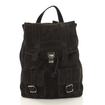Proenza Schouler PS1 Backpack Suede Large Gray