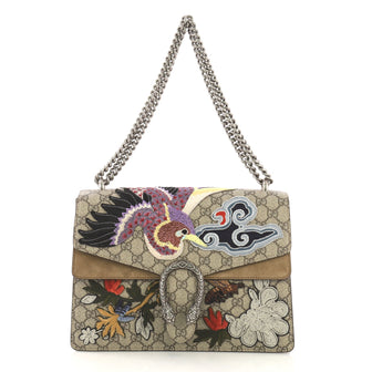Gucci Dionysus Handbag Embroidered GG Coated Canvas Medium 404293