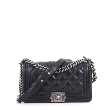 Chanel Double Stitch Boy Flap Bag Quilted Calfskin Old 404294