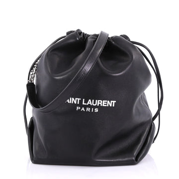 Saint Laurent Model: Teddy Bucket Bag Leather Small Black 40440/02