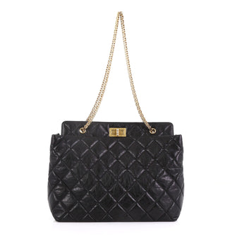 Chanel Reissue Tote Quilted Aged Calfskin Large Black
