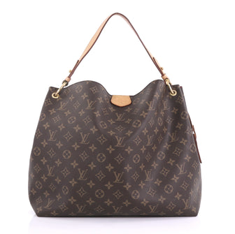 Louis Vuitton Graceful Handbag Monogram Canvas MM Brown
