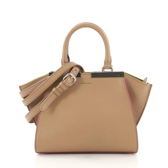 Fendi 3Jours Handbag Leather Mini Brown 404712
