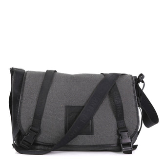 Chanel Sport Line Messenger Canvas Medium Black 405001