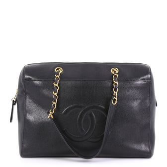 Chanel Vintage Timeless Zip Tote Caviar Medium Black 405275