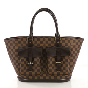 Louis Vuitton Manosque Handbag Damier GM Brown