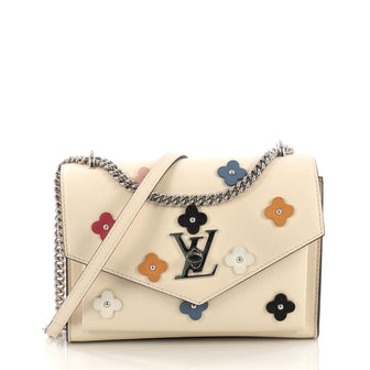 Louis Vuitton Mylockme Handbag Flower Embellished Leather BB