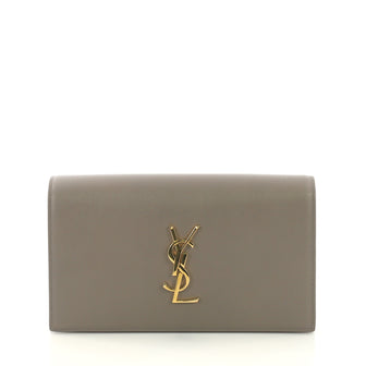  Saint Laurent Model: Classic Monogram Clutch Leather Gray 40531/1