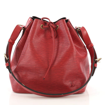 Louis Vuitton Petit Noe Handbag Epi Leather Red