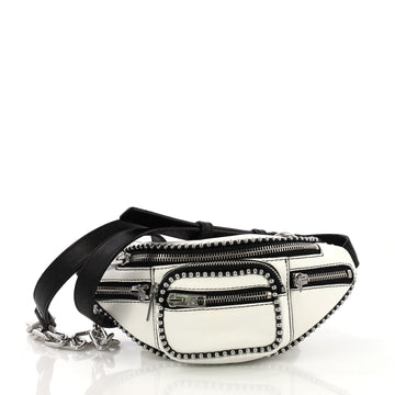 Alexander Wang Attica Waist Bag Studded Leather Small White 405624