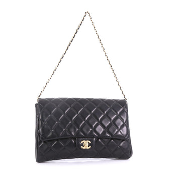 Chanel Clutch with Chain Quilted Lambskin Black 405636