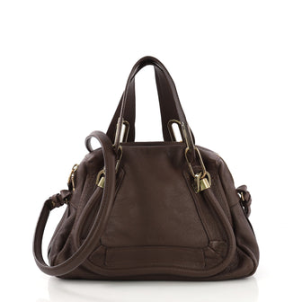 Chloe Model: Paraty Top Handle Bag Leather Small Brown 40567/12