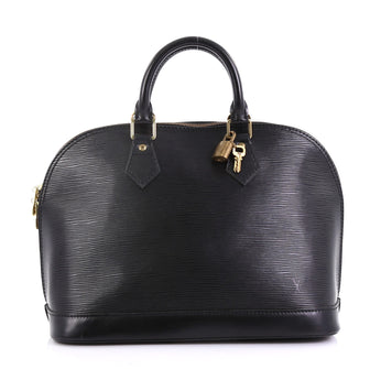 Louis Vuitton Vintage Alma Handbag Epi Leather PM Black