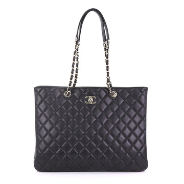 Chanel Model: Classic CC Shopping Tote Quilted Calfskin Large  Black 40568/23