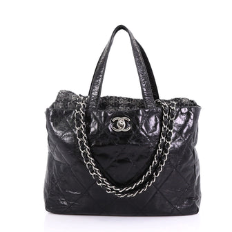 Chanel Portobello Tote Quilted Glazed Calfskin and Tweed 4056845