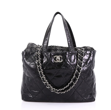 Chanel Portobello Tote Quilted Glazed Calfskin and Tweed 4056845
