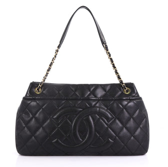 Chanel Timeless CC Soft Tote Quilted Caviar Large Black 4056850