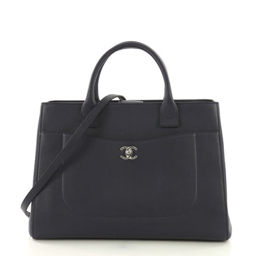 Chanel Neo Executive Tote Grained Calfskin Medium Blue