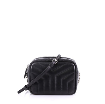 Saint Laurent Model: LouLou Bowling Bag Matelasse Chevron Leather Mini  Black 40568/73