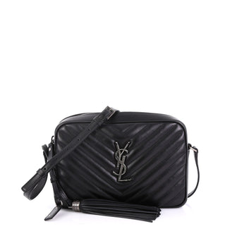 Saint Laurent Model: Lou Camera Bag Matelasse Chevron Leather Small Black 40568/97