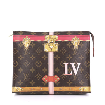 Louis Vuitton Toiletry Pouch Limited Edition Summer Trunks Monogram Canvas 26