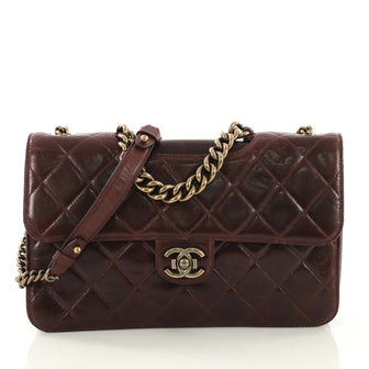 Chanel Model: Perfect Edge Flap Bag Quilted Calfskin Jumbo Purple 40570/8