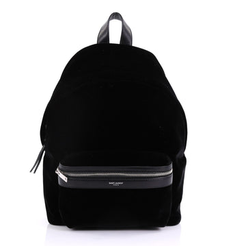 Saint Laurent Model: City Backpack Velvet Mini  Black 40572/115