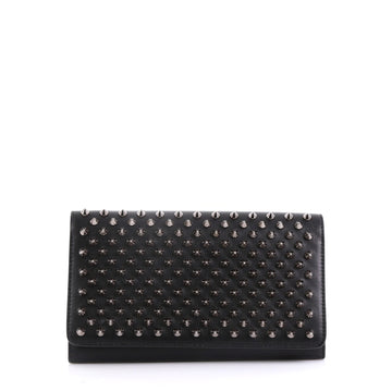 Christian Louboutin Macaron Wristlet Studded Leather Black