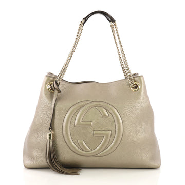 Gucci Soho Chain Strap Shoulder Bag Leather Medium Gold 40572/140