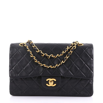  Chanel Model: Vintage Classic Double Flap Bag Quilted Lambskin Medium Black 40572/146