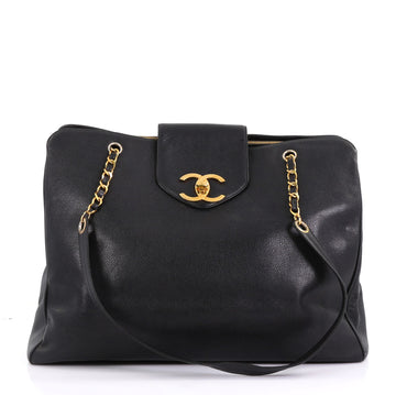 Chanel Model: Vintage Supermodel Weekender Bag Caviar Large  Black 40572/14
