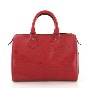 Louis Vuitton Speedy Handbag Epi Leather 25 Red